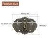 sourcing map Hasp Clasp Latch Lock, 76 x 56mm Decorative