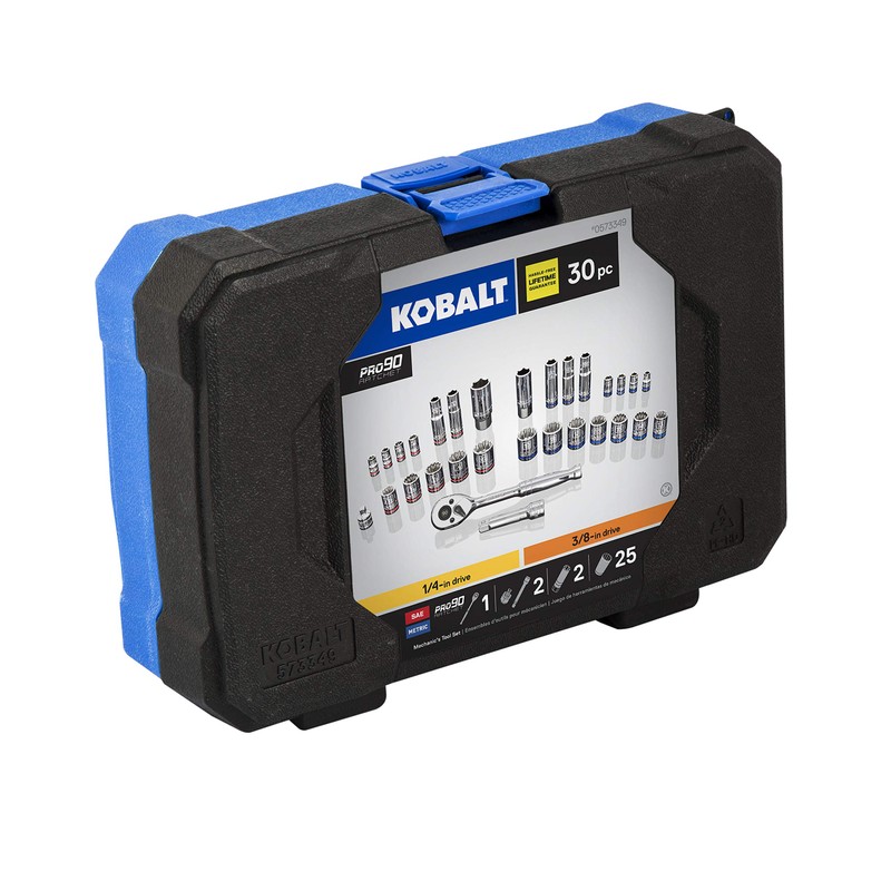 Kobalt 573349 30-Piece 1/4 and 3/8-Inch Drive Mechanic's Tool Set