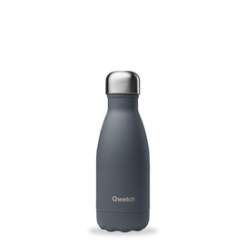QWETCH - Isothermal Originals Bottle - Granite Grey 260ml - Nomadic Stainless Steel Bottle - 24h Cold and 12h Warm - Waterproof, BPA Free & Reusable