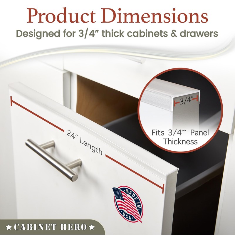 Cabinet Hero Slimline Cabinet Edge Protector - Prevents Chipping, Wear,