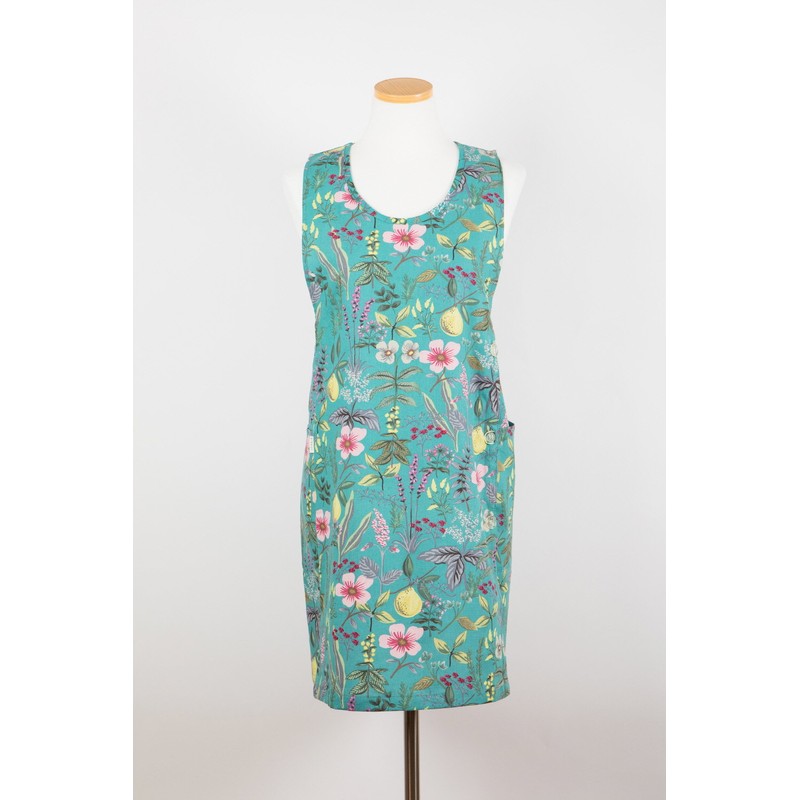 Cotton bunch happiness apron, camellia and cat beige / 목화송이