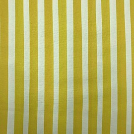Kt KILOtela - Digital Printed Canvas Fabric - 100% Cotton Half Panama - Patchwork 100cm Length x 280cm Width Geometric Vertical Stripes - Mustard - 1 Metre