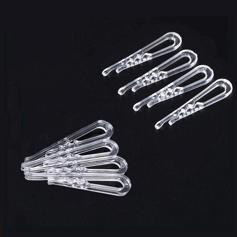 LAIYOHO 200 Pcs Plastic Alligator Clips Garment Clips with Teeth
