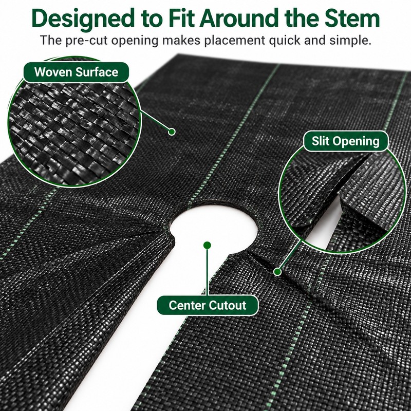 Weed Barrier Mats for Garden & Landscaping – 10-Pack 0.6×0.6M
