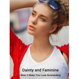 Paper Clip Necklaces Chain Choker Necklace Rose Gold Chains Jewelry for Women