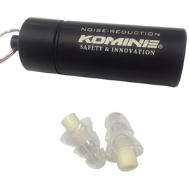 Komine AK-344 1141 Noise Reduction Ear Plugs for Motorcycles, Clear, Free