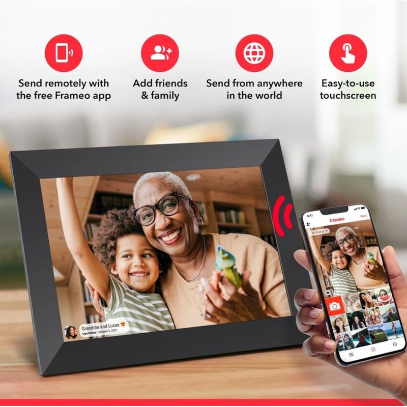 FRAMEO Digital Picture Frame - 14.1" WiFi Photo Frame |