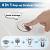 iFealClear Upgraded 4-in-1 Bathroom Sink Drain Stopper Hair Catcher, Universal
