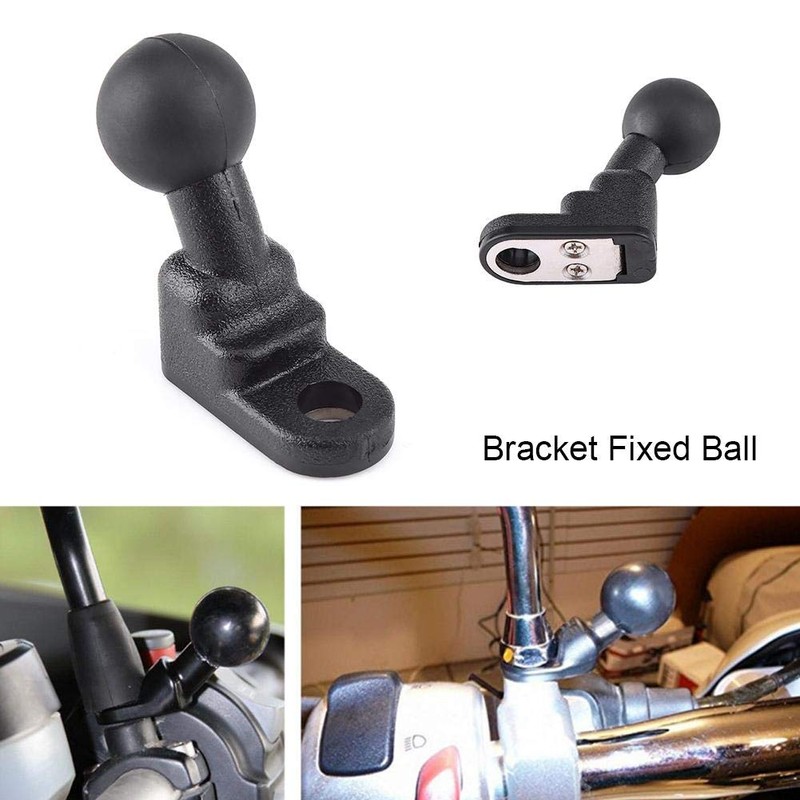 Universelle Motorrad-Spiegelhalterungen mit fester Basis, Kugelhalterung, GPS-Windschutzscheiben-Halterung mit 10 mm
