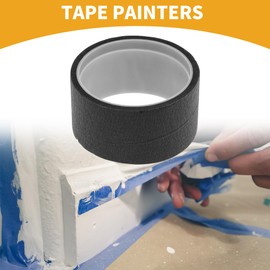 Partuto 1 Pc 1.9 Inches x 10.9 Yards Universal Painters Tape - DIY Car Auto Paint for Masking Tape No Residue - Crepe Paper Black