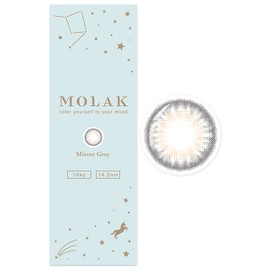 [ 宮脇咲良 イメージモデル カラコン MOLAK (モラク) ワンデー 10枚入り ミラーグレー（度あり）[-6.50
