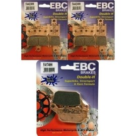 EBC HH Front + Rear Brake Pads (3 Sets) 2007-2014 Yamaha R1 / FA442/4HH + FA174HH