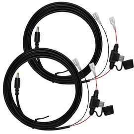 2 Pcs 4.0x1.7mm Chew-Resistant Trail Camera Power Cables Include 2Amp Fuse, for Tactacam Reveal X XB SK, Wise Eye,Covert Cameras, Snyper Cameras, etc.Trail Camera Power Cord