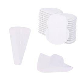 100pcs Underarm Armpit Sweat Pads, 20pcs Hat Liner Sticker, 20pcs Shirt Collar Protection Strip Comfortable, Non Visible Dress Under Arm Pit Sweat Guards Shield for Women and Men Fight Hyperhidrosis