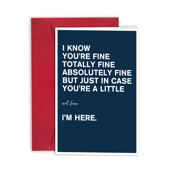 Ulbeelol Encouragement Card, Funny Supportive Card, Get Well Card, Thinking