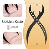 ATOMUS Stainless Steel Tattoo Eyebrow Ruler Golden Ratio Ruler Makeup