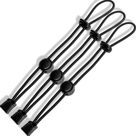 ZUOZ Trekking Pole Holder, Belt, Backpack, Elastic Cord, Stock, Fixed, Mountaineering, Storage, Camping, Outdoors, Fastening Strap, Cable Tie, Adjustable, Large, Set of 3, Cord Diameter 0.2 inch (4 mm