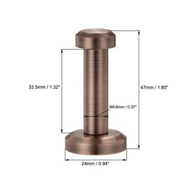 sourcing map Wall Hook Robe Towel Hook Wall Mounted Coat Hooks Hanger Brushed Copper Tone 3Pcs