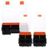sourcing map 3pcs Toolbox Organizer Portable Plastic Hardware Organizer Box