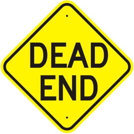 Dead End Sign, 12" X 12" Warning Sign, Engineering Grade Reflective Material Aluminum