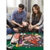 Felt Card Table Game Cover,36.2 Inch Round Tablecloth,Game Table Topper