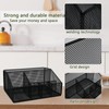 Mowhut Utensil Holder,Silverware Organizer Countertop,Paper Plate Dispenser with 6 Compartments,Metal