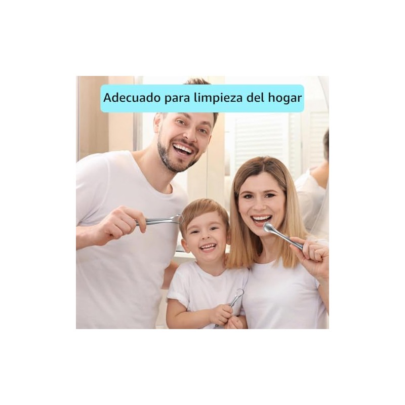 Set de 4 Cepillo de Lengua de Acero Inoxidable con