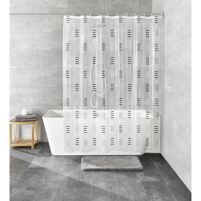 Kleine Wolke Duschvorhang Vinyl GRAFICO in Anthrazit mit 180x200 cm