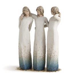 Willow Tree by My Side, from Each Other, Over The Years, we Gather Strength, Through Laughter and tears, Celebrates Friendships Among Women, Best Friends, Sisters, Sculpted Hand-Painted Figure