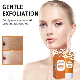 Revitalizing Orange Peel Gel: Deep Exfoliator for Face & Body – Gentle Brightening Scrub with Citrus Bubble Technology, Radiant Skin Renewal