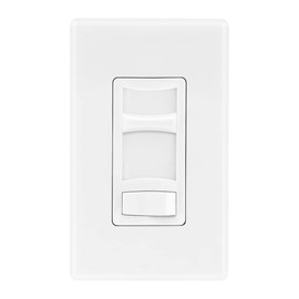 Maxxima LED Slide Dimmer Switch - 3-Way/Single Pole Decorative Electrical Light Switch, 600 Watt Max, LED Compatible On/Off Switch, Screwless Wall Plate Cover Included