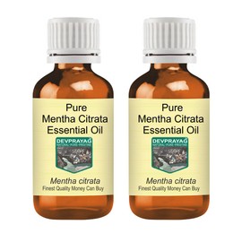 Devprayag Pure Mentha Citrata Essential Oil (Mentha citrata) Natural Therapeutic Grade Steam Distilled (Pack of Two) 100ml X 2 (6.76 oz)