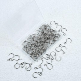 200 Pcs Round Edged Split Circular Ring Clips and 20 Pcs Chandelier Crystal Hooks for Crystal Lamps, Crystal Curtain,Crystal Garland,Suncather,Jewelry Making and Craft Ideas Jewelry Making Jump Rings
