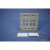 Leviton 42080-8GP 8-Port Dual Gang QuickPort Wallplate with ID Windows,