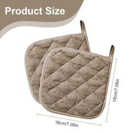 YHIJSR Pack of 3 Pot Holders Cotton Heat Resistant Pot Holder Washable Protective Cloth 18 x 18 cm