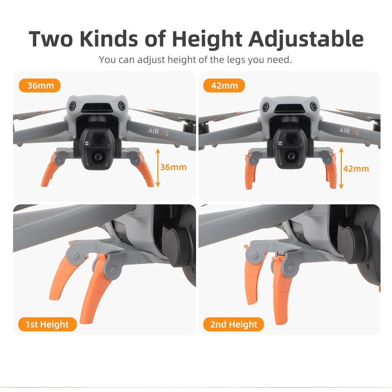 Taoricup DJI Air 3S Landing Gear Folding Extension Leg Height