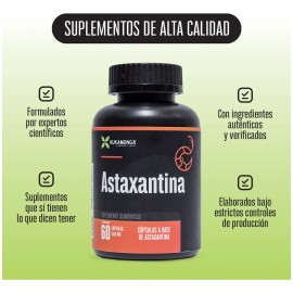 Astaxantina 60 Cpsulas  100 Natural  Dura 60 Das  Astaxanthin  Antioxidante Premium  Apoya Salud Cerebral, Ocular y de la Piel  Cpsulas de Alta...    