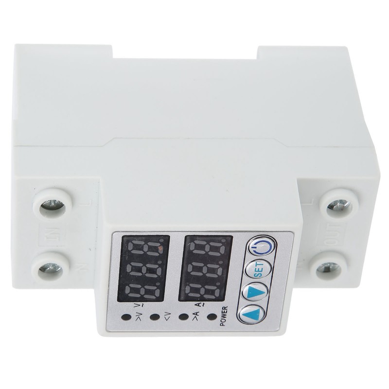 Overvoltage Undervoltage Protector LED Adjustable Self Reset Current Protector AC