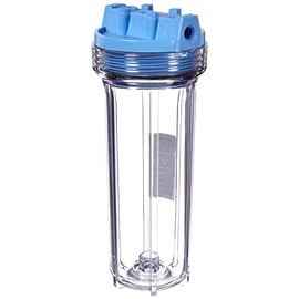 Pentair Pentek 158008 Traditional Slim Line Filter Housing, 3/8" NPT #10 Under Sink Clear Water Filter Housing, 10-Inch, Clear