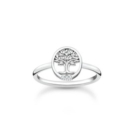 THOMAS SABO Tree of Love TR2375-051-14 Women's Ring with White Stones 925 Sterling Silver, Sterling Silver, Cubic Zirconia