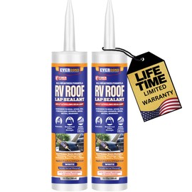 Everbond RV Roof Lap Sealant - Ultimate Roof & Leak Repair Solution for Motorhomes, Campers, and Trailers - Weatherproof, Flexible, and Easy to Apply - 10.1 oz Tube- 2 Pack