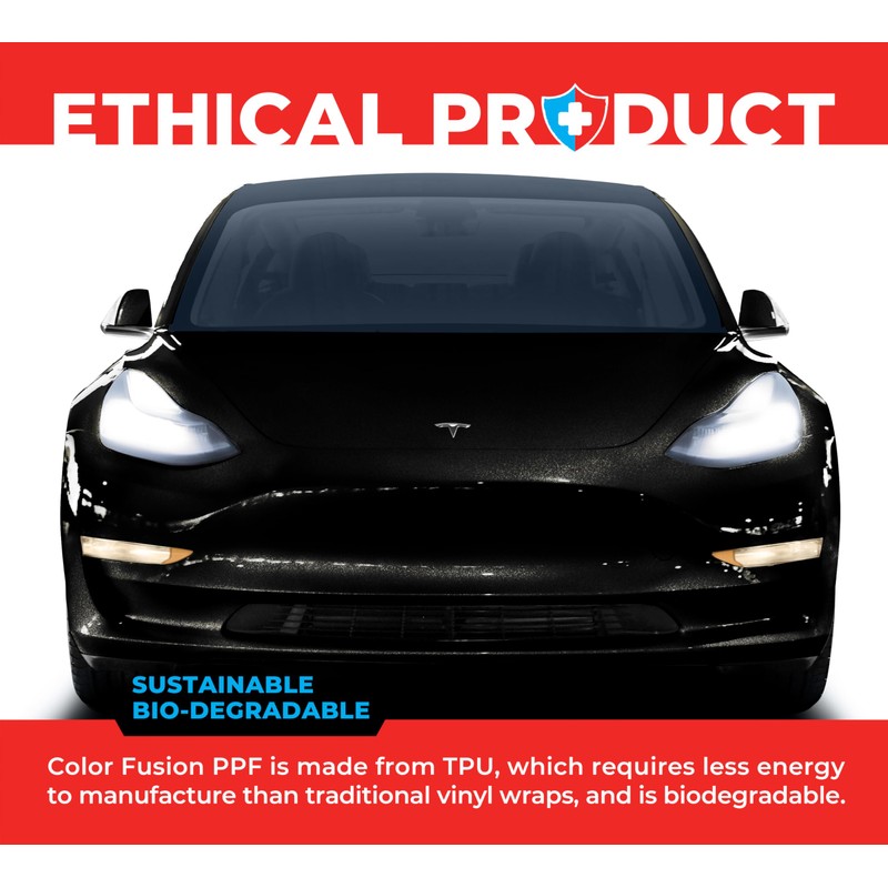 ColorFusion PPF by VViViD, Gloss Metallic Black Dry Apply PPF