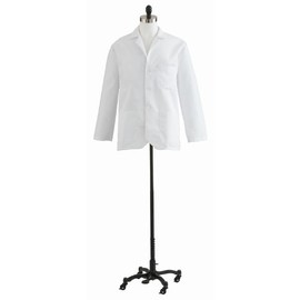 Medline MDT10WHT32E Men's Poplin Consultation Lab Coat, White, Size 32