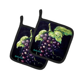 Caroline's Treasures MW1362PTHD Welch's Grapes Pair of Pot Holders Kitchen Heat Resistant Pot Holders Sets Oven Hot Pads for Cooking Baking BBQ, 7 1/2 x 7 1/2