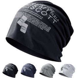 Knitted Hat, for Men and Women, Spring, Summer, Autumn, Thin, Knitted Watch, Beanie, Knit Cap, Large Size, Hat, Stretchable, Breathable, Non-stuffy, UV Protection, Soft, Simple, Stylish, Unisex, black01