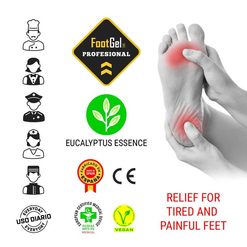 Foot Gel Professional Insoles, Specially Recommended for Professionals Who Need