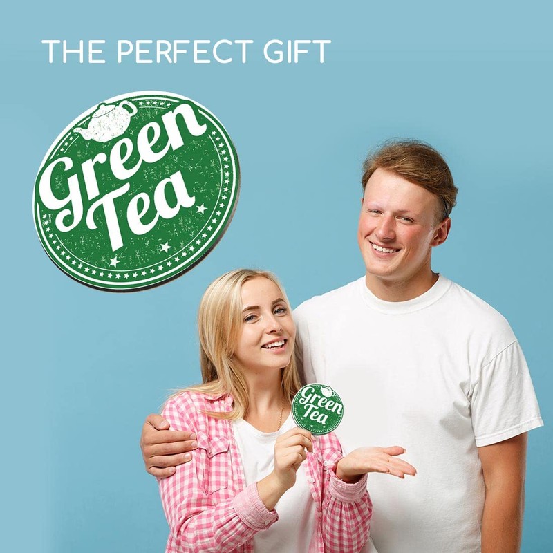 1 x Round Coaster - Green Tea Healthy Organic Tea