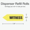 Redi-Tag Notarize Printed Arrow Flags, 6 Roll Refills, 120 Flags