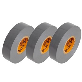 GTSE Gray Electrical Tape, 3-Pack – Waterproof, Industrial Grade Vinyl, 3/4 in x 66ft– Strong Self-Adhesive PVC Electric Tape for Wire Insulation, 7 Mil, 600V – UL/CSA Listed