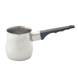 Fino Stainless Steel Turkish Coffee Pot - Professional 18/8 Warmer for Stovetop Coffee, Milk, Tea, Hot Chocolate - Delicious Daily Beverages - 12-Ounce